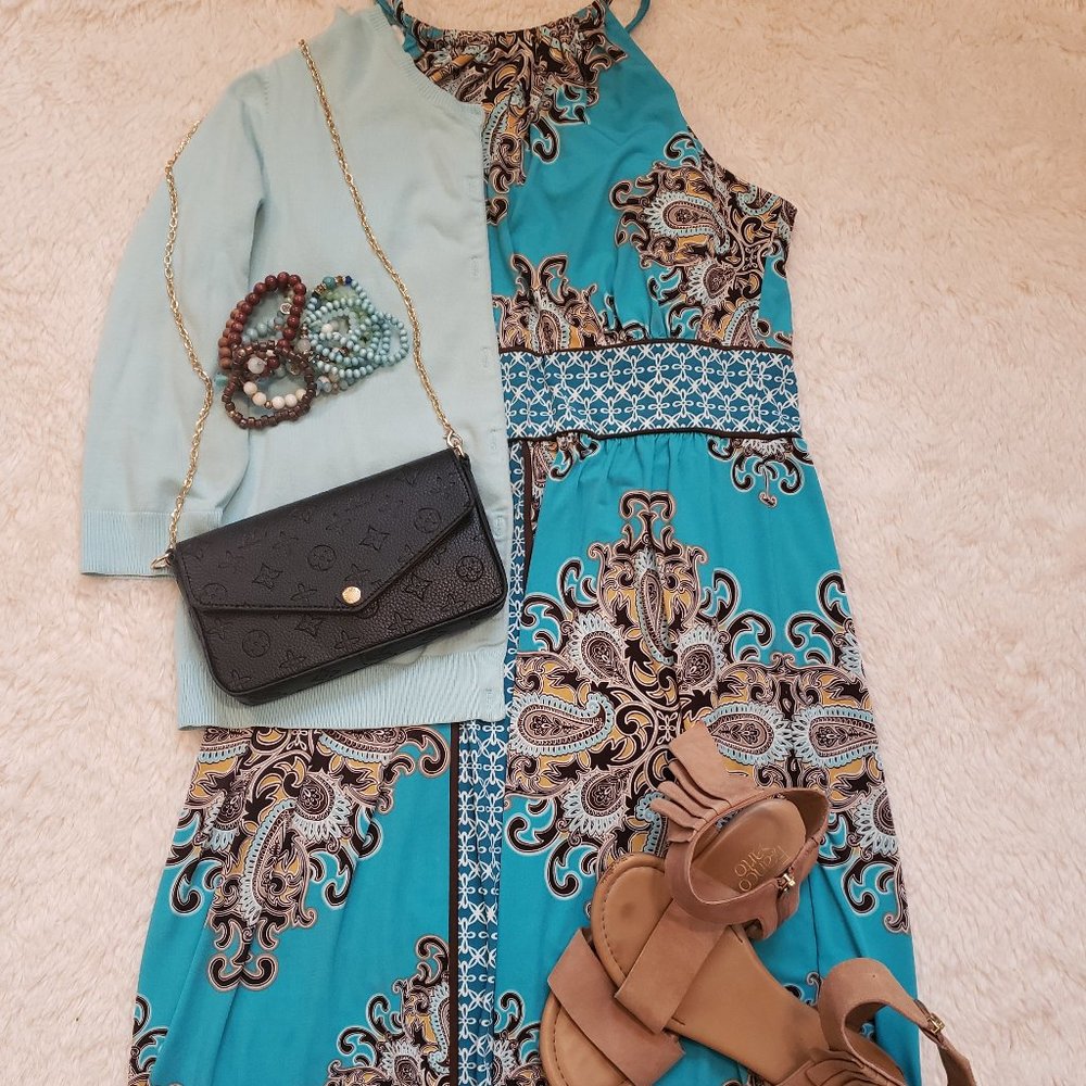 Roz & Ali Turqoise Spring Dress